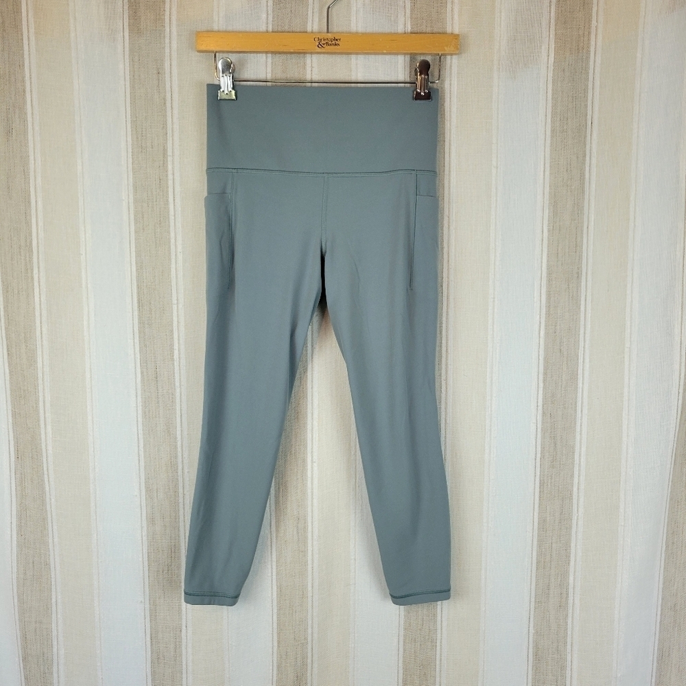 Athleta Salutation Stash Pocket‎ 2 7/8 Tights Leggings Seafoam Green Size Small